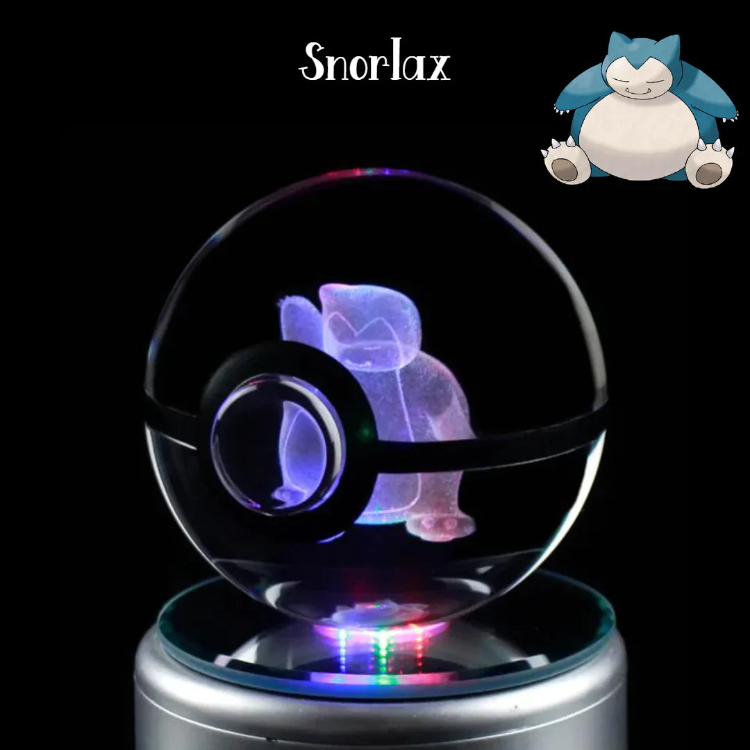 Shiny Pokeball With LED Base