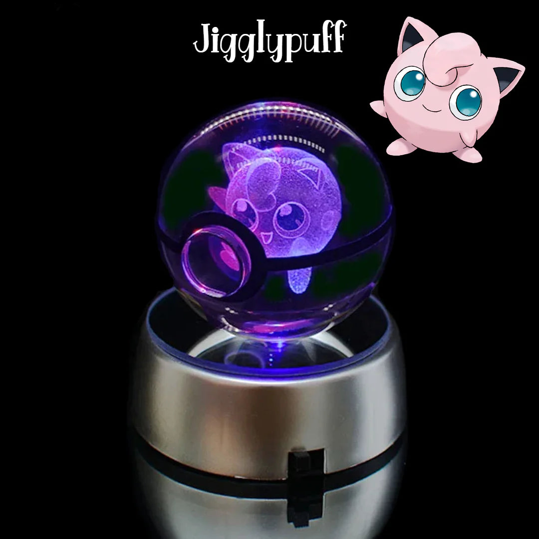 Shiny Pokeball With LED Base